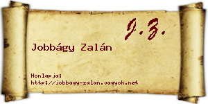 Jobbágy Zalán névjegykártya